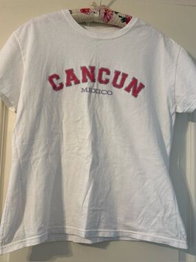 Caribbean Side White Graphic Logo Tee